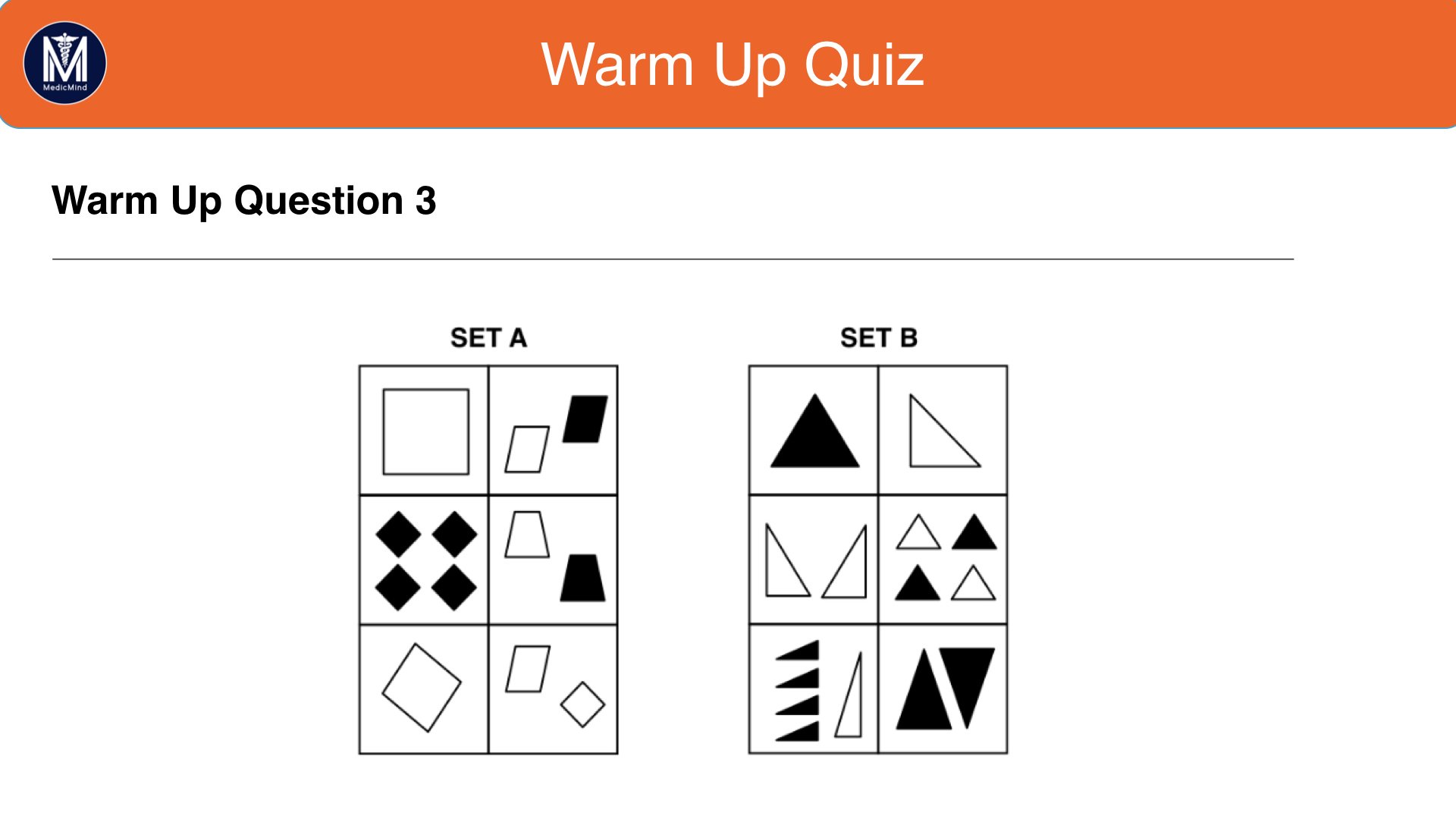 Warm Up Quiz