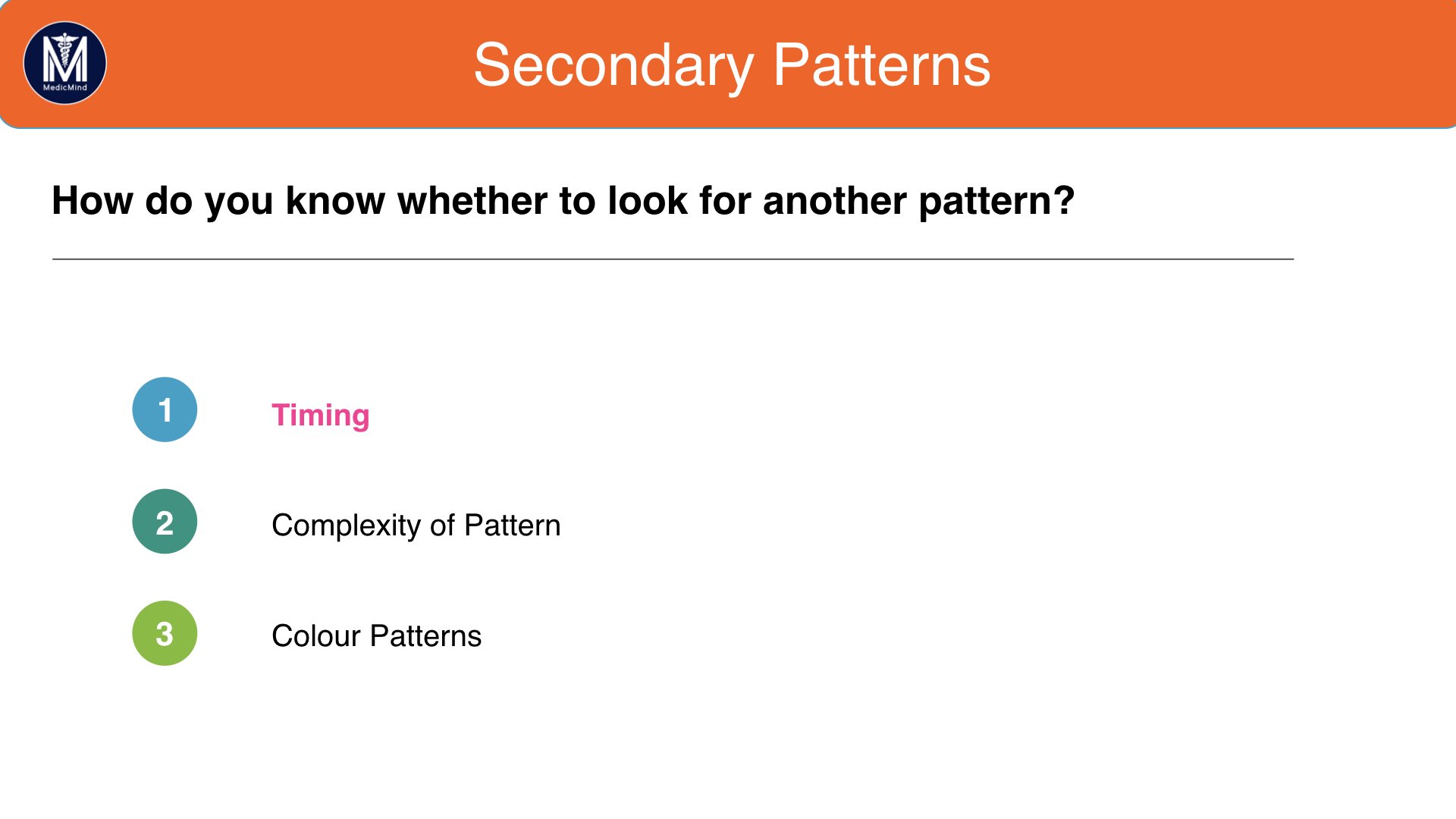 Secondary Patterns