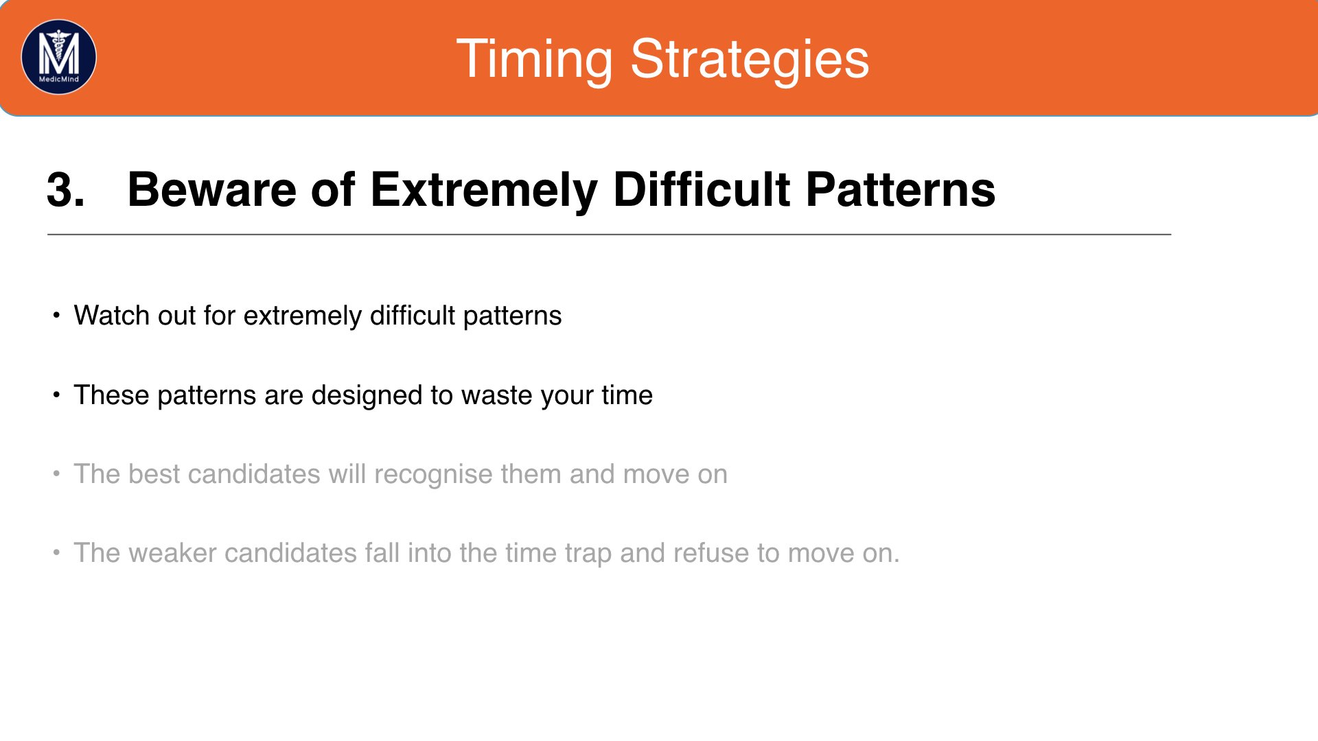 Timing Strategies