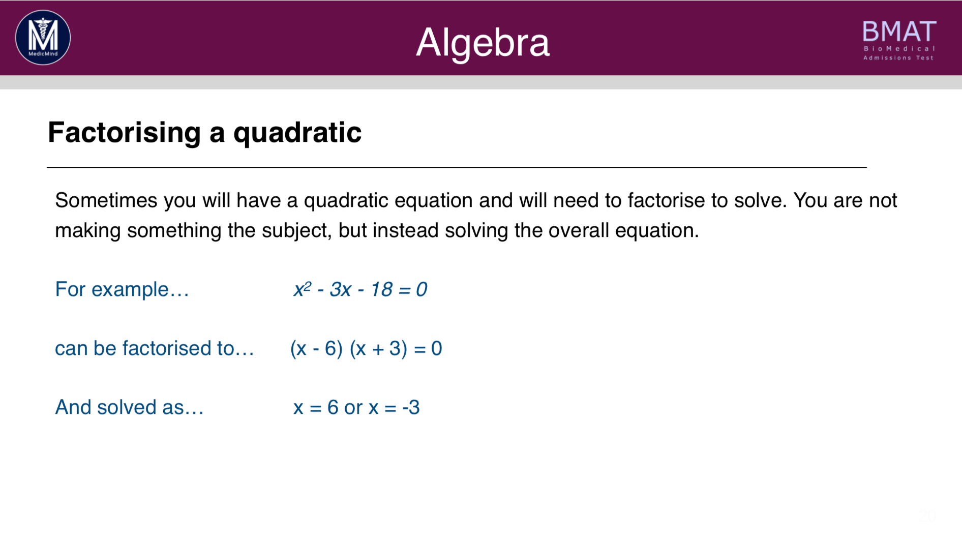 Algebra: Rearranging 