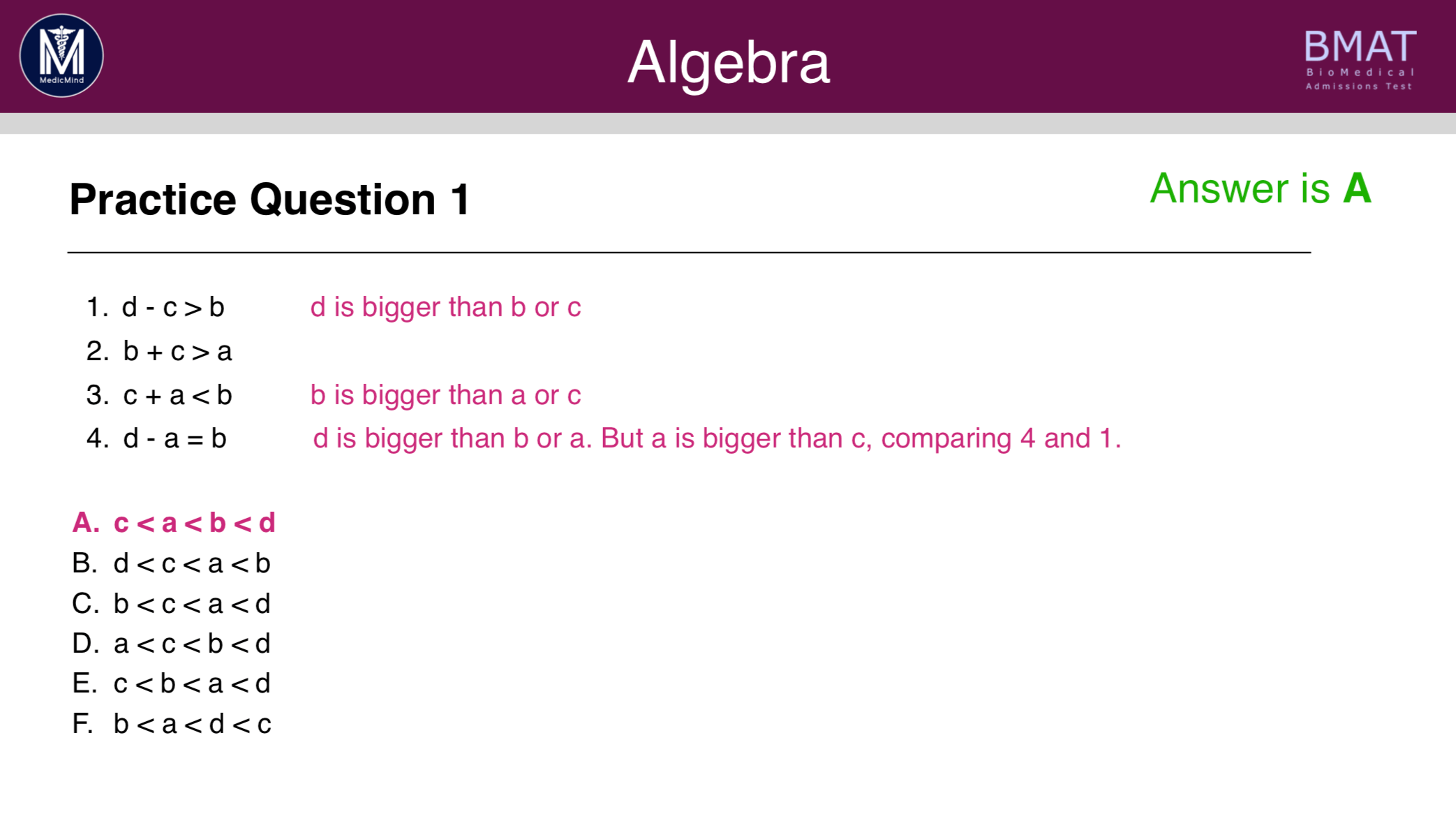 Algebra: Inequalities