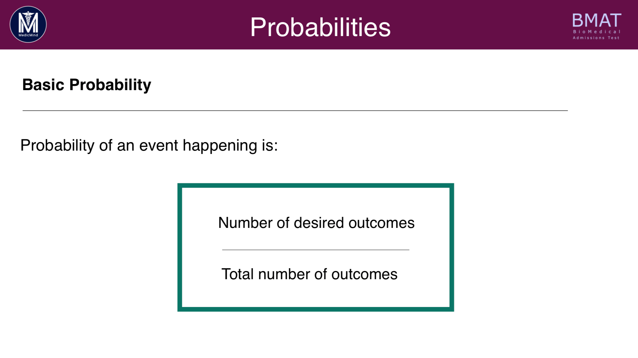 Probabilities