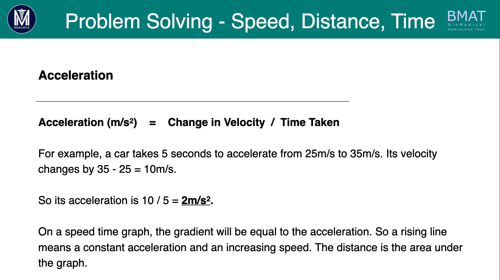 Speed + Distance: Theory