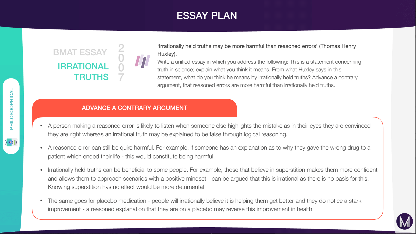 Essay Plans 2007-2010