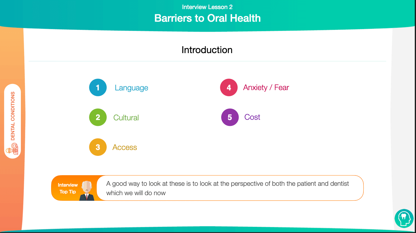 Barriers to Oral Health