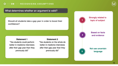 Assumptions: Theory