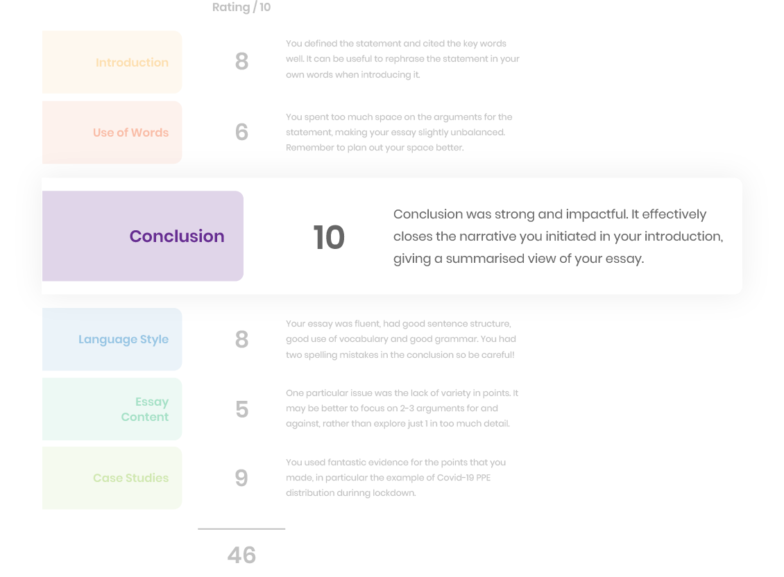 bmat essay marking scheme