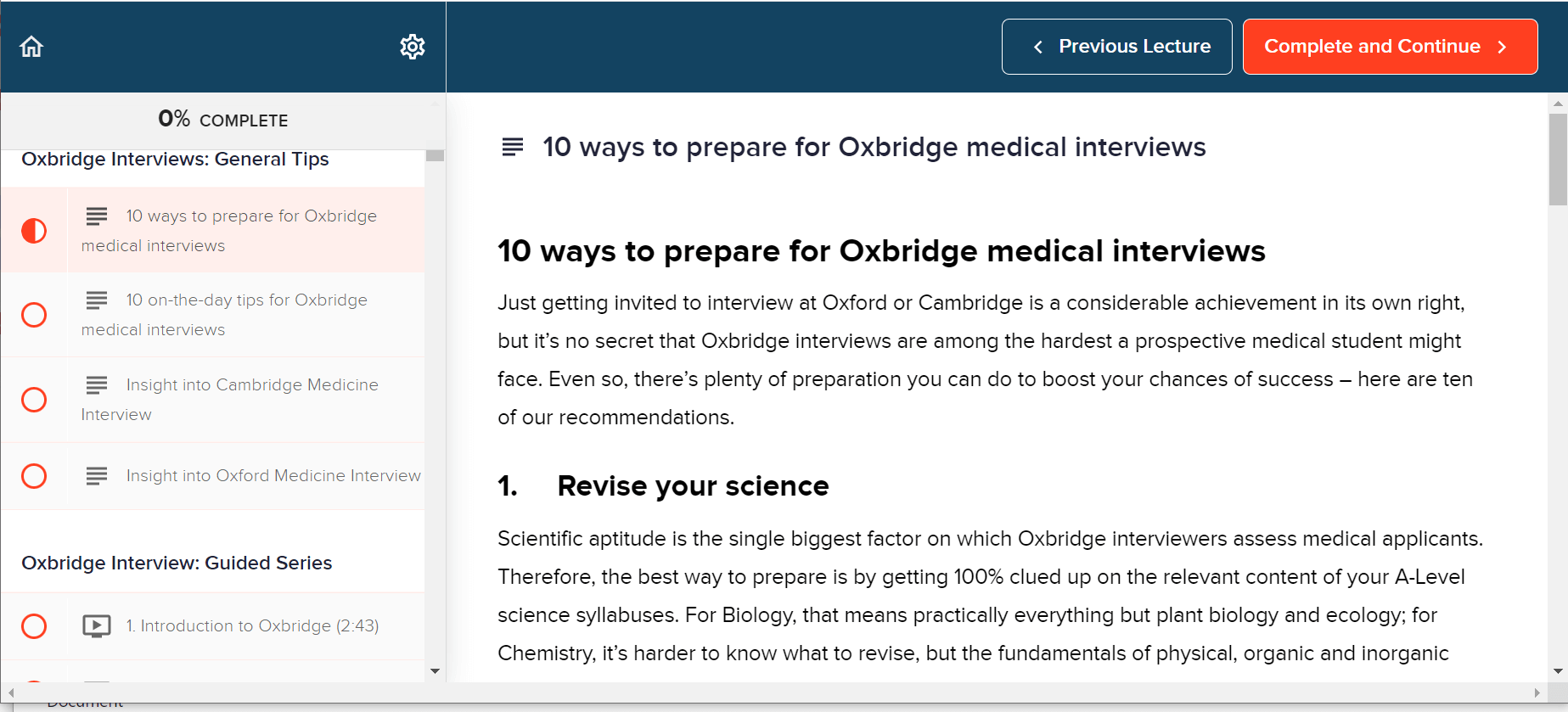 10 ways to prepare for Oxbridge medical interviews
