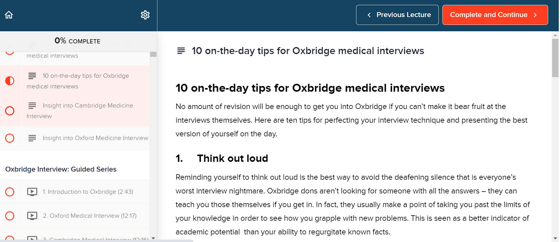 10 on-the-day tips for Oxbridge medical interviews