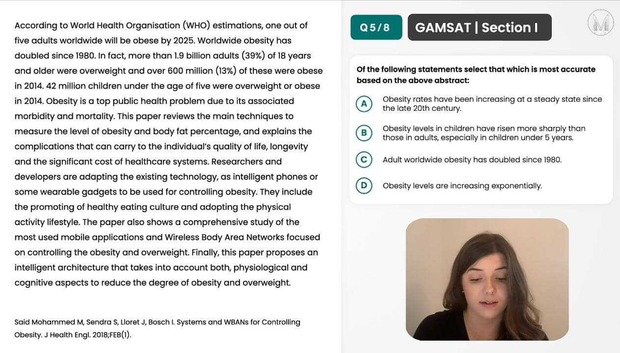 GAMSAT SI | Non-Fiction Science