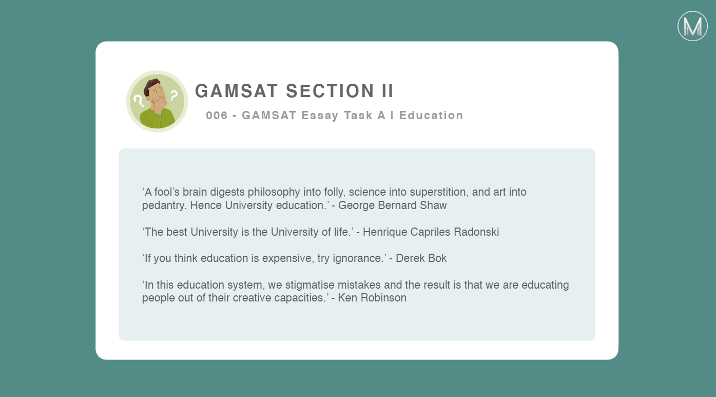 GAMSAT S2 Education