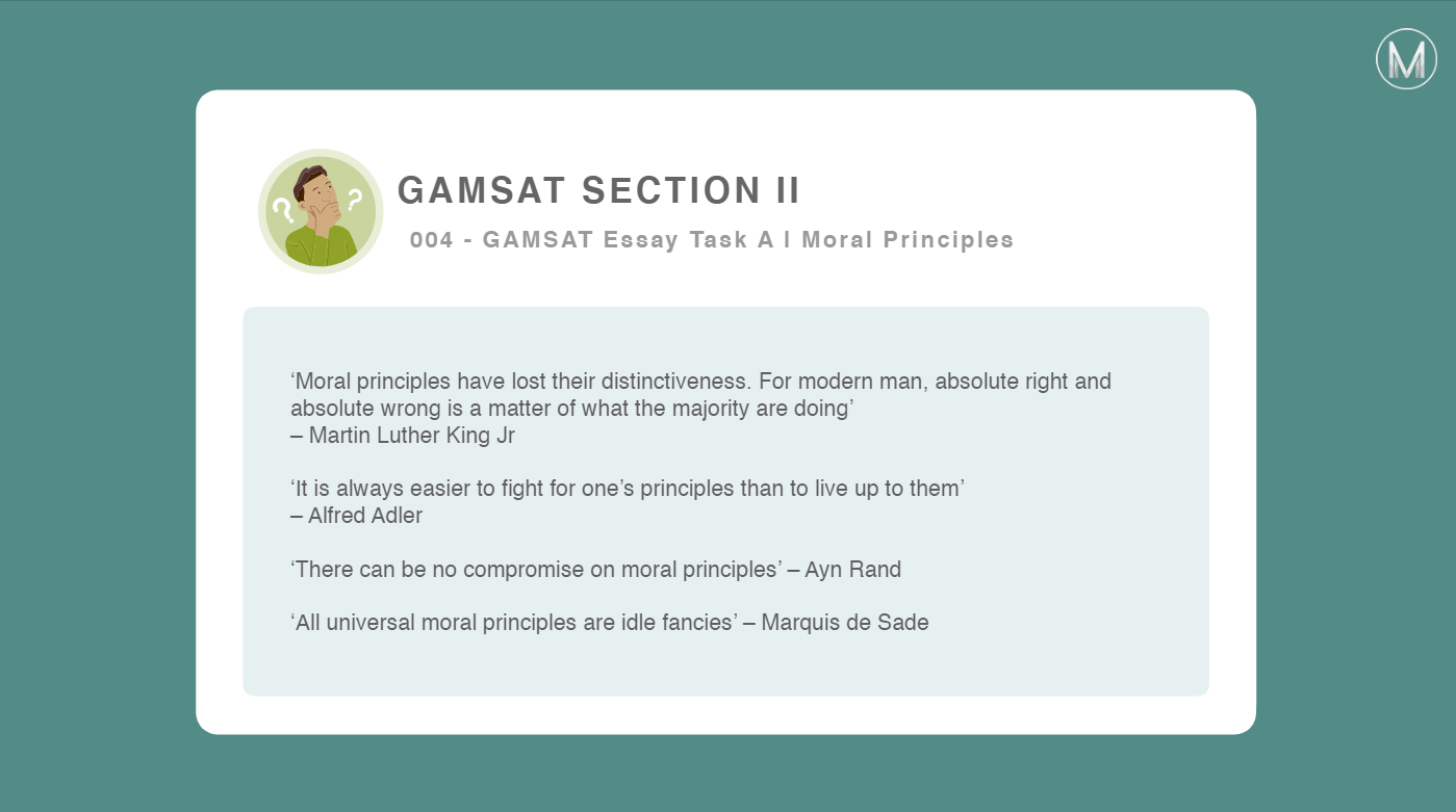 GAMSAT S2 | Moral Principles