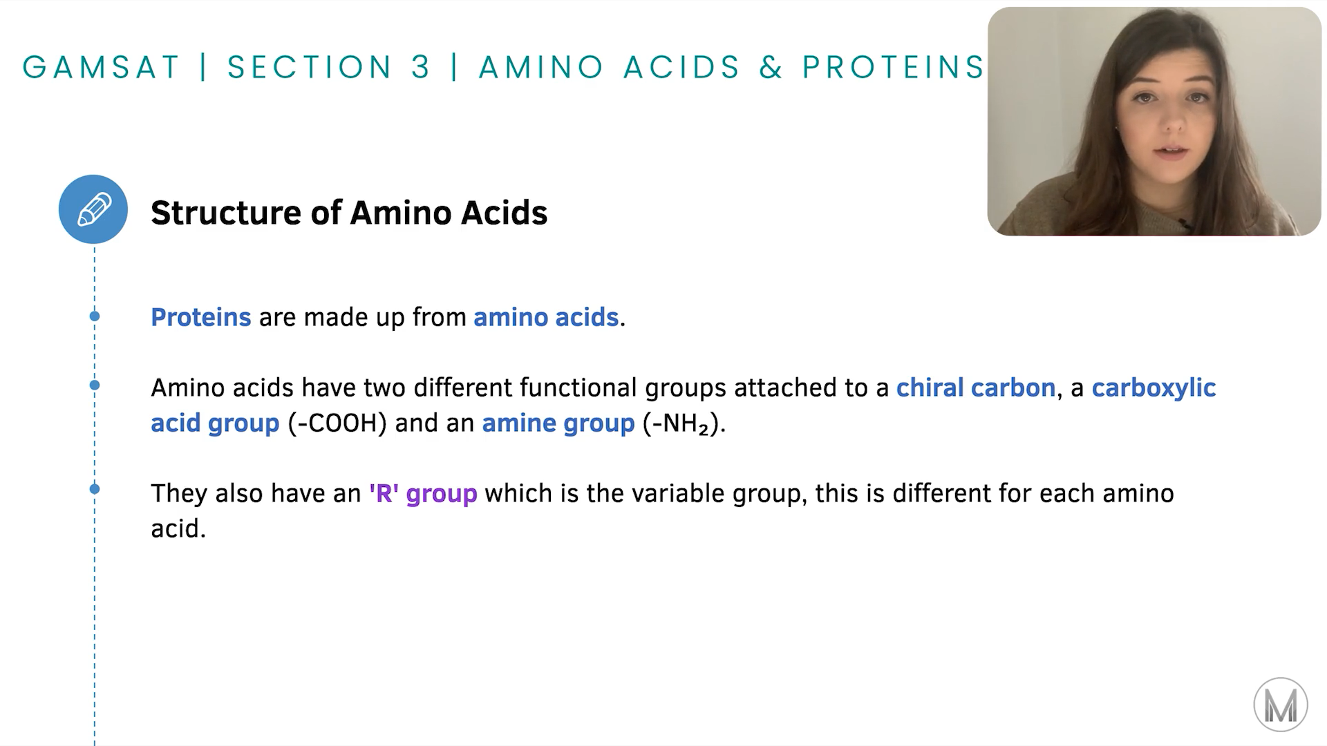 GAMSAT S3 Chemistry Bond Amino acids