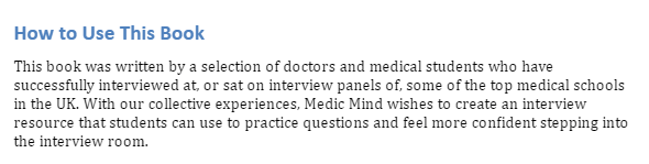 Medical interview