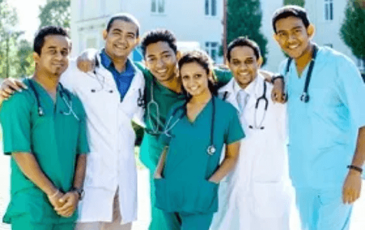 A group of medical students