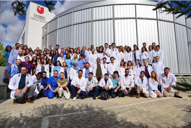 A group of medical students posing.