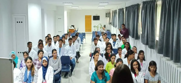 A group of medical students studying medicine