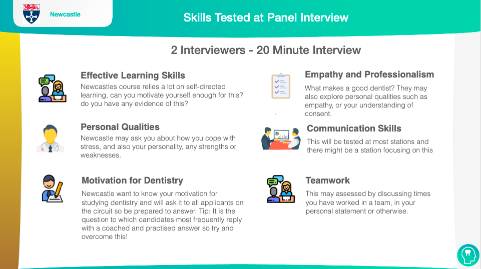 Newcastle Dentistry Interview Skills